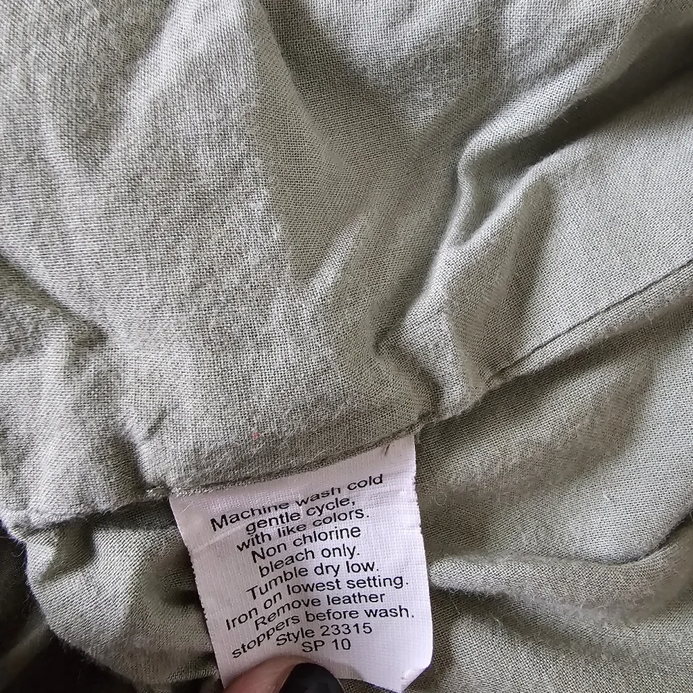 J. Crew women's jacket raincoat army green olive size 2 drawstring waist pockets